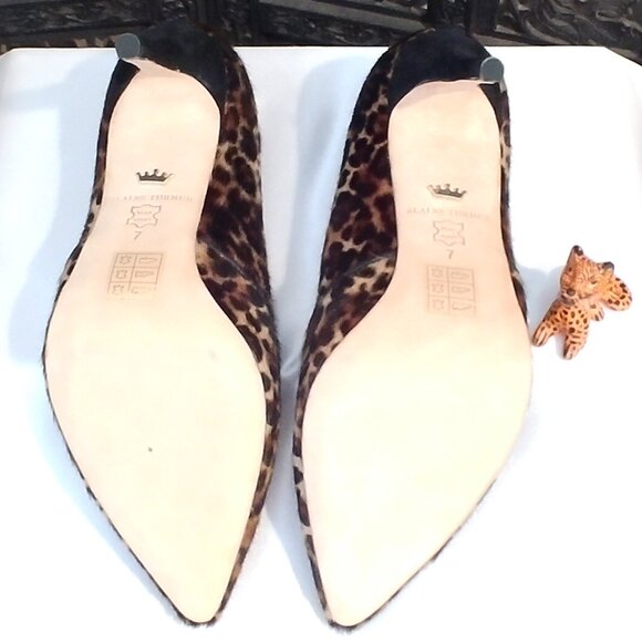 Elaine Turner, Leopard Print, Size 7 Womens Pumps - Picture 5 of 8
